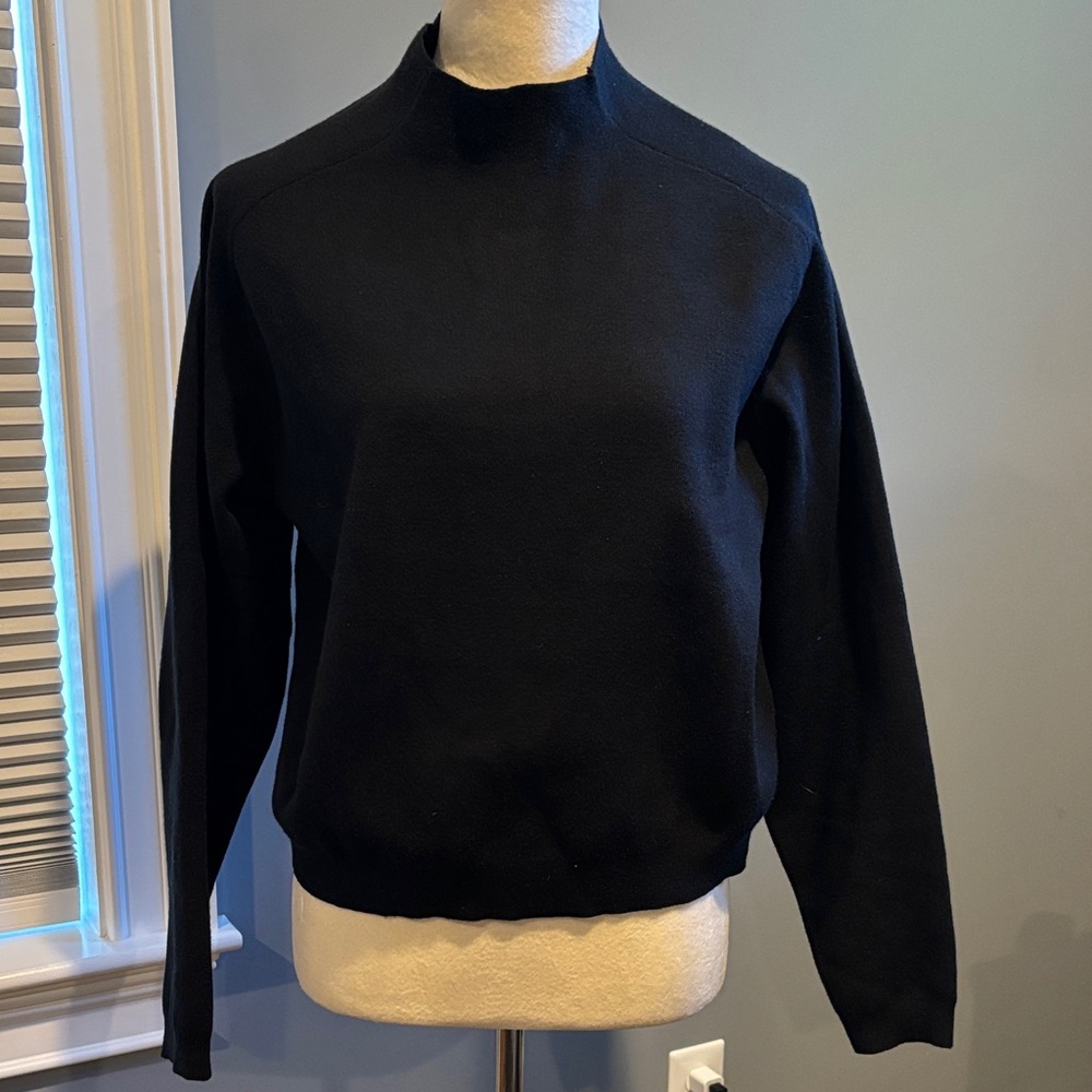 Zyia Black Mock Neck Sweater